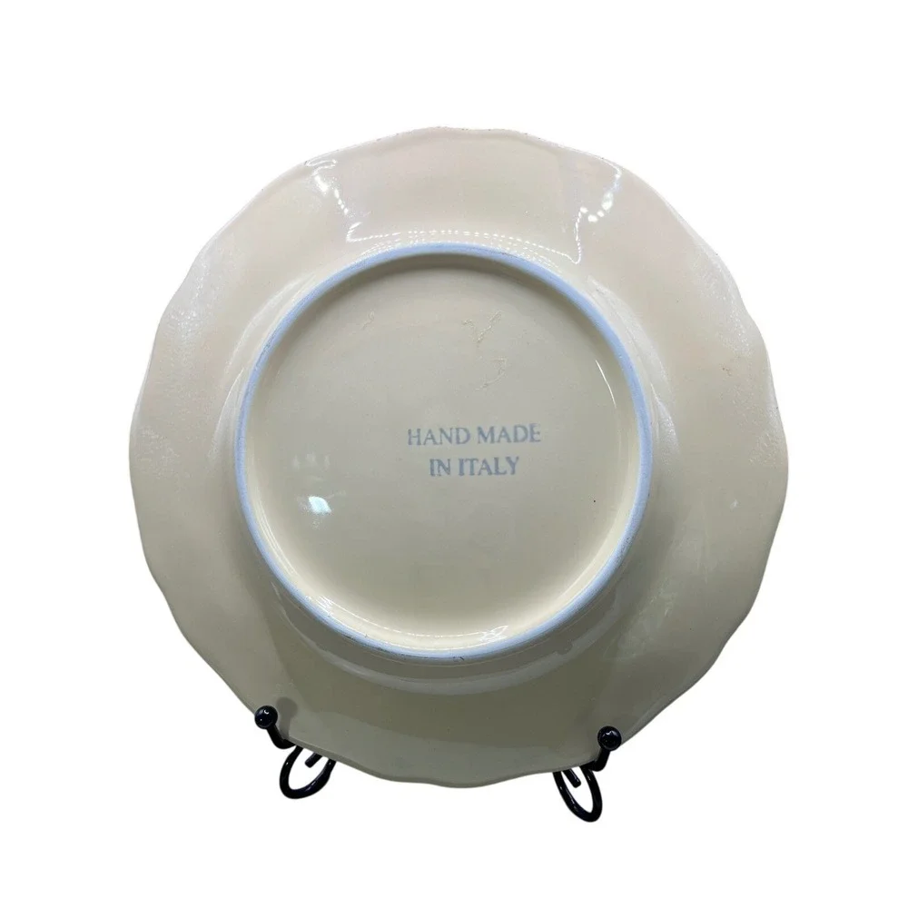 Vintage Hand-Painted Poinsettia Plates, 8.25
